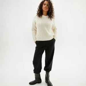 Flash Sale Kabelstickad Troja I Ull Dam Troja