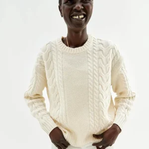 Flash Sale Kabelstickad Troja I Ull Dam Loungewear