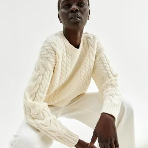 Flash Sale Kabelstickad Troja I Ull Dam Troja