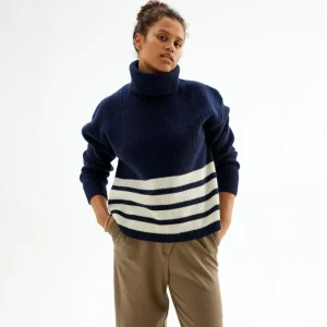 Flash Sale Ulltroja Med Avtagbar Polokrage Dam Loungewear