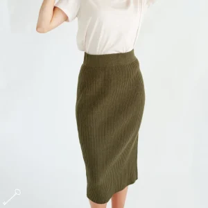 Store Vadlang Kjol Ull Dam Loungewear