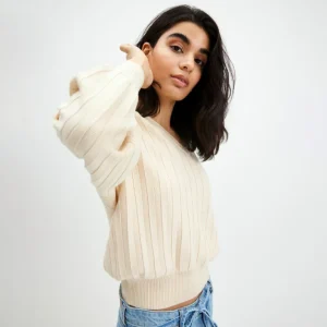 Fashion Vandbar Troja Med V-Ringning Dam Loungewear